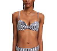 ESPRIT Gestreiftes Bikinitop mit wattierten Bügel-Cups NAVY 36 C