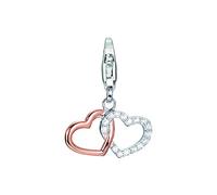 ESPRIT Charm Damen-Anhänger ES-LOVE CONNECTION 925 Silber rhodiniert Zirkonia transparent - ESCH91536D000
