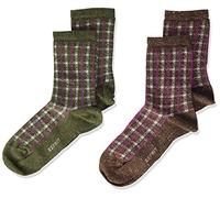 ESPRIT Unisex Kinder Check 2-Pack K SO Socken, Mehrfarbig (Sortiment 0030), 35-38 (9-12 Jahre) (2er Pack)