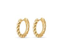 ESPRIT Damen-Creolen 925er Silber One Size, Gelbgold 32023020