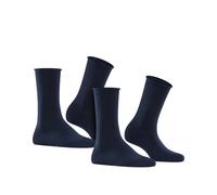 Socken ESPRIT "Basic Pure", Damen, Gr. 39-42, blau (marine), Baumwollmischung, unifarben, normal, Socken Socken, ohne einschneidendes Bündchen, Basic-Socke, Uni-Strümpfe atmungsaktiv (43941816-39) mar
