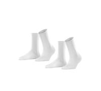 ESPRIT Damen Socken Basic Pure Multipack W So Baumwolle einfarbig 2 Paar, Weiß White 2000, 35-38