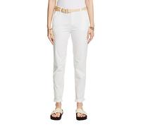 ESPRIT Damen 993EE1B312 Hose, 100/WHITE, 32/34