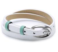 Esprit Damen Armband Edelstahl Leder 38 cm weiß ESBR11336D380