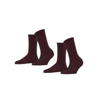 Esprit Socken Basic Pure 2er-Pack, hoher Baumwollanteil, Shadow Red 8138, Gr. 35-38