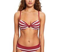 ESPRIT Damen Bikini-Top mit wattierten Bügel-Cups und Streifen
