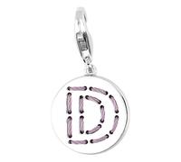 ESPRIT Damen-Charm 925 Sterling Silber rhodiniert Letter Fabric D ESCH91126A000