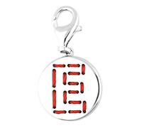 ESPRIT Damen-Charm 925 Sterling Silber rhodiniert Letter Fabric E ESCH91127A000