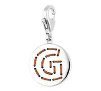 ESPRIT Damen-Charm 925 Sterling Silber rhodiniert Letter Fabric G ESCH91129A000