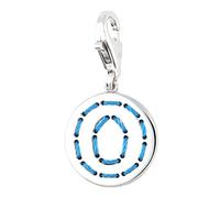 ESPRIT Damen-Charm 925 Sterling Silber rhodiniert Letter Fabric O ESCH91137A000