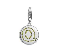 ESPRIT Damen-Charm 925 Sterling Silber rhodiniert Letter Fabric Q ESCH91139A000