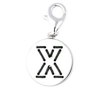 ESPRIT Damen-Charm 925 Sterling Silber rhodiniert Letter Fabric X ESCH91145A000