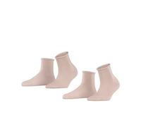 ESPRIT Damen Cozy Dot 2-Pack Kurzstrümpfe atmungsaktive klimaregulierende geruchshemmende Wolle einfarbig 2 Paar