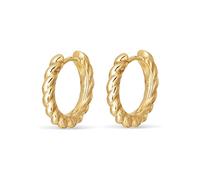 ESPRIT Damen-Creolen 925er Silber One Size, Gelbgold 32023020