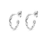 ESPRIT Damen-Creolen 925er Silber One Size, Silber 32024491