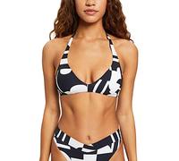 ESPRIT Damen Cube Beach Pad.halterneck Bikini, Black 3, C EU