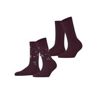 ESPRIT socks & tights - Esprit Flower Rib 2-Pack Damen shadow red - Gr. - 36.5