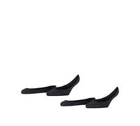 ESPRIT Damen Füßlinge Basic 2-Pack, Baumwolle, 2 Paar, Schwarz (Black 3000), 35-38