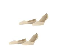 ESPRIT Damen Füßlinge Cotton Invisible Multipack W In Baumwolle unsichtbar einfarbig 2 Paar, Beige Cream 4011, 35-38