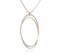 Esprit Damen Halskette 925 Sterling Silber Zirkonia antheia rose 80 cm weiß ELNL93128C800