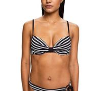 Esprit Bikini-Oberteil mit Streifenmuster in Black, Größe 36/B