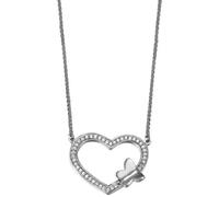 Esprit Damen-Kette beloved butterfly silver 925 Sterlingsilber 42 Zirkonia farblos 42-45cm ESNL92038A420