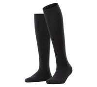 Esprit Damen Kniestrümpfe Pure mit geripptem Bündchen Schwarz Größe 35/38