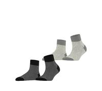 ESPRIT Damen Kurzsocken Cable Stitch 2-Pack Biologische Baumwolle gemustert 2 Paar, Mehrfarbig (Sortiment 0050), 35-38