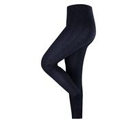 ESPRIT Damen Leggings Check, Viskose, 1 Stück, Blau (Marine 6120), 38-40