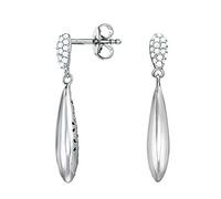 Esprit Damen-Ohrhänger JW50001 925 Silber rhodiniert Zirkonia weiß Rundschliff 2.8 cm - ESER93036A000