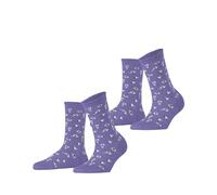 ESPRIT Damen Petite Flowers 2-pack W So Viskose Gemustert 2 Paar Socken (2er Pack)