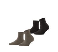 ESPRIT Damen Plush W SSO Baumwolle einfarbig Socken, Braun Nutmeg Melange Dark Brown 0020, 35-38 (2er Pack)