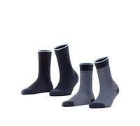 ESPRIT Damen Refined Piqué 2-Pack W SO Hausschuh-Socken, Blau (Marine 6120), 39-42 (2er Pack)
