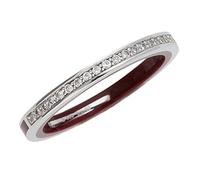 Esprit Damen-Ring 925 Sterling Silber rhodiniert Kristall Zirkonia Marin Silver Glam Red weiß Gr.53 (16.9) ESRG91939C170
