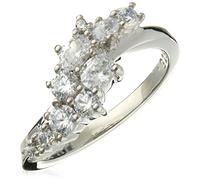 Esprit Damen Ring ES-FLOATING STONES Silber weiß 53 (16.9)