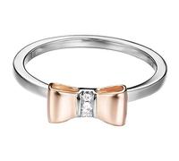 ESPRIT Damen-Ring JW52881 BI-COLOR 925 Silber teilvergoldet Zirkonia transparent Gr. 57 (18.1)-ESRG92769D180