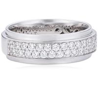 Esprit Damen-Ring Modern Shape Glam 925 Silber rhodiniert Zirkonia weiß Brillantschliff Gr. 57 (18.1) - ESRG92374A180