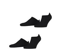 ESPRIT Damen Sneakersocken Active Basic Multipack W Sn Baumwolle kurz einfarbig 2 Paar, Schwarz Black 0010, 39-42