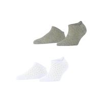 ESPRIT Damen Sneakersocken Fine Dot Multipack W Sn Baumwolle kurz gemustert 2 Paar, Mehrfarbig Sortiment 0010, 35-38