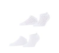 ESPRIT Damen Fine Dot 2-Pack W SN Baumwolle kurz Gemustert 2 Paar Sneakersocken, Weiß (Off-White 2010), 39-42 (2er Pack)