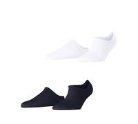 ESPRIT Damen Sneakersocken Fine Rhomb Multipack W Sn Baumwolle kurz gemustert 2 Paar, Mehrfarbig Weiß Blau 0040, 35-38