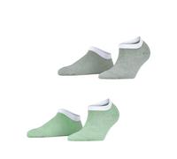 ESPRIT Damen Sneakersocken Fine Stripe Multipack W Sn Baumwolle kurz gemustert 2 Paar, Grün Green 0210, 35-38