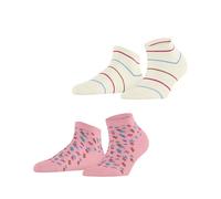 ESPRIT socks & tights - Esprit Flowers & Stripes 2-Pack Damen flamingo - Gr. - 40.5