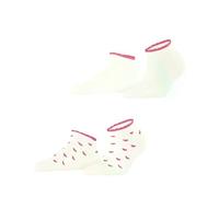 ESPRIT Damen Sneakersocken Little Hearts 2-Pack W Sn Baumwolle kurz gemustert 2 Paar, Weiß Off-White 2040, 39-42