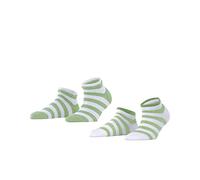 ESPRIT Damen Sneakersocken Mesh Stripe 2-Pack, Biologische Baumwolle, 2 Paar, Mehrfarbig (Sortiment 110), 35-38