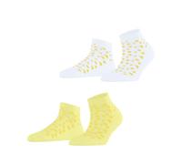 ESPRIT Damen Sneakersocken Playful Hearts 2-Pack W Sn Baumwolle kurz gemustert 2 Paar, Mehrfarbig Sortiment 0020, 39-42