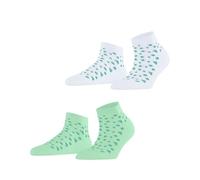 ESPRIT Damen Sneakersocken Playful Hearts 2-Pack W Sn Baumwolle kurz gemustert 2 Paar, Mehrfarbig Sortiment 0030, 35-38