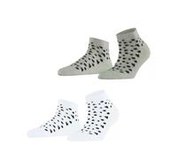 ESPRIT Damen Sneakersocken Playful Hearts 2-Pack W Sn Baumwolle kurz gemustert 2 Paar, Mehrfarbig Sortiment 0010, 35-38