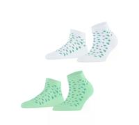 ESPRIT Damen Sneakersocken Playful Hearts 2-Pack W Sn Baumwolle kurz gemustert 2 Paar, Mehrfarbig Sortiment 0030, 39-42