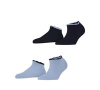 ESPRIT Damen Sneakersocken Romantic Multipack W Sn Viskose kurz einfarbig 2 Paar, Mehrfarbig Blau Grün 0040, 35-38
